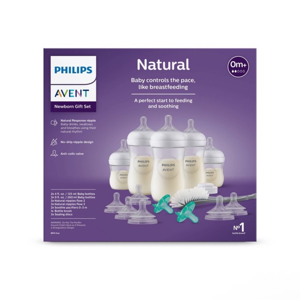 * Brand New/Sealed * Philips Avent Natural Baby Bottle Set
